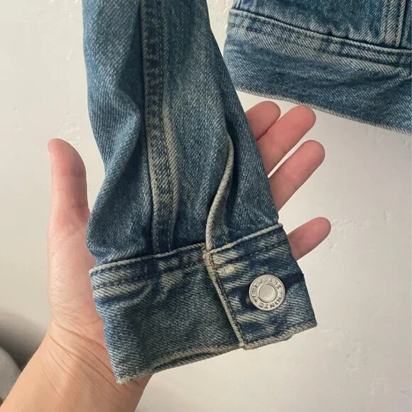 EVERLANE Denim Jacket Classic Blue Wash 100% Cotton  | Size S - Picture 2 of 7